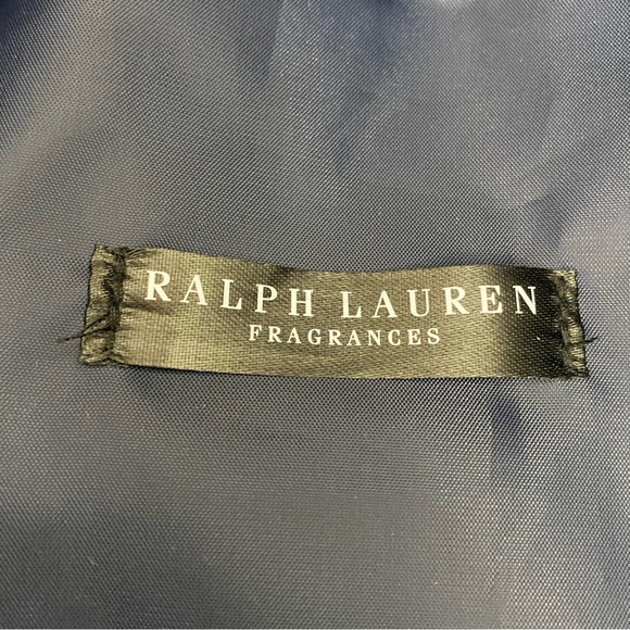 Polo Ralph Lauren Fragrances Logo P Wing Patch Duffle Gym Travel Bag Navy Blue - Picture 7 of 12